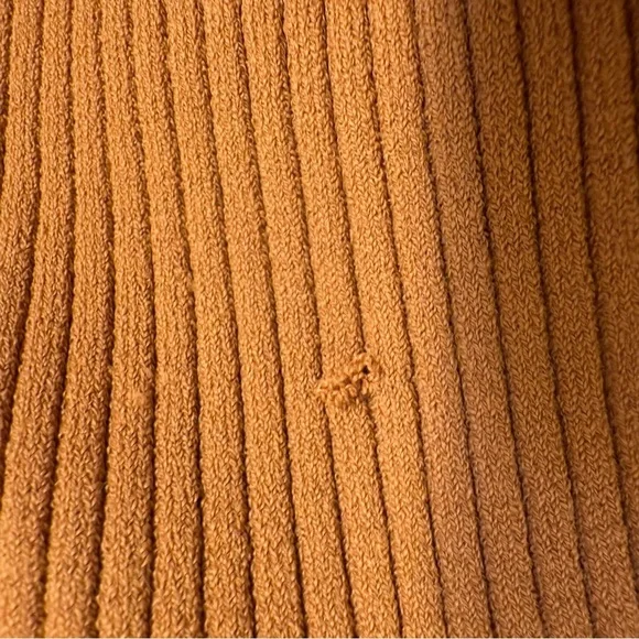 A.L.C. Eleanor Ribbed Knit Button Front Dress Rust Brown Size M - Picture 3 of 13